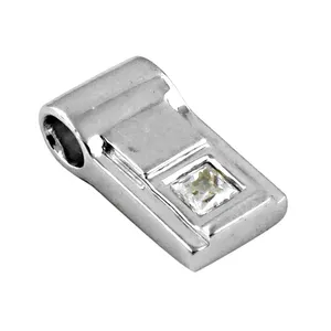 "Modern Rhodium-Plated 925 Silver <b>Ruby</b> Charm Pendant for Women" - Product Image 1