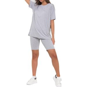 Meilleure Vente Ensemble Deux Pièces Léger Décontracté d'Été pour Femme Nouveau Design Offre Spéciale T-Shirt & Short 100% Coton 2026 - Product Image 3