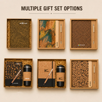 Coffret Cadeau d'Affaires de Luxe Écologique en Liège avec Carnet, Stylo et Gobelet Isotherme – Idéal pour les Entreprises