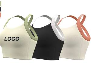 สปอร์ตบราระดับพรีเมี่ยมสำหรับผู้หญิงคอลึกแบบไขว้ด้านหน้ามีโลโก้ระบายอากาศมีคุณสมบัติรองรับความสบายสำหรับทุกการออกกำลังกาย - Product Image 2