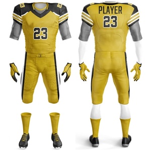 Vente en gros 100% polyester maillot de football américain ensembles personnalisés avec caractéristique respirante équipement d'équipe de qualité unique - Product Image 6