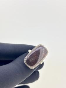 Bagues faites à la main en argent 925 certifié, avec pierre précieuse en forme de dinosaure, cabochon, grande taille, toutes tailles, personnalisable, classique, vintage, mariage - Product Image 3