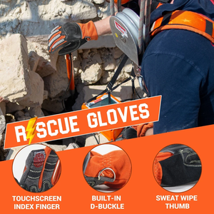 Guantes de Bombero de Cuero, Guantes de Protección Contra Llamas - Product Image 4