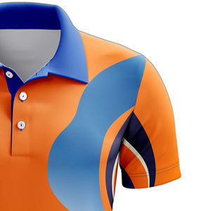 Alta calidad transpirable temporada de verano ropa Casual hombres sublimado Polo camisa de moda de los hombres para la venta - Product Image 5