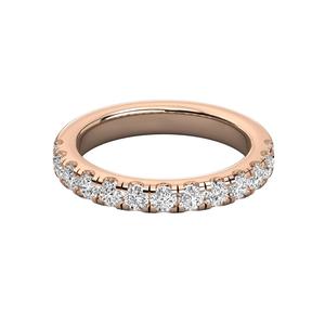 Bague en diamant moissanite fine, bijoux de fiançailles, mariage, plaqué or, argent 925, rangée de 7 diamants moissanite, bague pour femmes - Product Image 4
