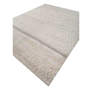 Tapis en laine afghane noué à la main Manifest Gold Re-1388, motif géométrique abstrait, pour salon, couloir, 9x12, forme rectangulaire, style puzzle - Product Image 2