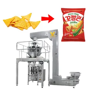 Kv Volautomatische Verpakking Maïs Snack Chips Zak Snacks Gepofte Popcorn Verpakkingsmachine