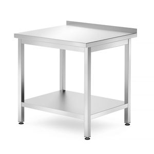 HENDI Profi Line <b>Wall</b>-<b>Mounted</b> <b>Table</b> with Shelf 800x700x(H)850 mm Bolted 700 mm Depth Kitchen Storage - Product Image 1