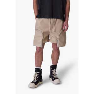 Pantalones Cortos Deportivos de Cuero Tan con Bolsillos GEO - Product Image 1