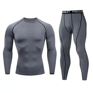 Men's breathable tights tracksuit quick-drying sweat-absorbent fitness tracksuit outdoor running training clothing