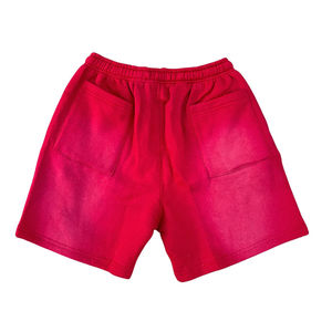 Short de survêtement personnalisé 100% coton éponge française impression 3d bouffante lavé à l'acide été gris bloc de couleur Street-wear pour hommes - Product Image 2