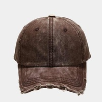 Casquette de baseball vintage en denim délavé avec logo personnalisé, 5 panneaux, imperméable, non structurée, classique, profil bas, sportive, réglable
