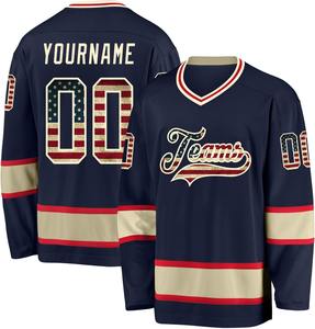 Fabricante de camisetas de hockey sobre hielo OEM personalizado logotipo bordado profesional aparejo de sarga fábrica al por mayor jugador equipo uniforme - Product Image 4