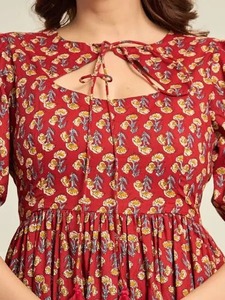 Vestido largo de algodón con bloque de mano indio, vestido de regalo de boda personalizado para novia, ropa de verano, vestido con estampado floral, regalo para ella a la venta - Product Image 2