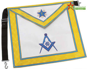 ผ้ากันเปื้อนพิธีกรรมเมสัน งานฝีมือคุณภาพสูง หนังเทียมสั่งทำสีและโลโก้ได้ - Product Image 2