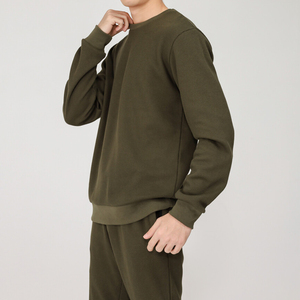 Traje deportivo de algodón para hombre, ropa para el sudor, cómoda, ajustada, lisa, en blanco, superventas, venta al por mayor - Product Image 3