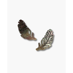 เครื่องประดับลายขนนกประดับมุกดำ - Product Image 1