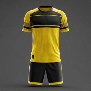 ชุดกีฬาฟุตบอลคอวีเสื้อฟุตบอลแขนสั้นเสื้อท่อนบนเครื่องแบบฟุตบอล - Product Image 2