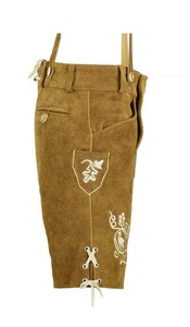 Elegante Bavarian Lederhosen, Kurz Hosen, Men Ledersosen Trachten Lederhosen Pantalones de cuero con tirantes 2025 - Product Image 6