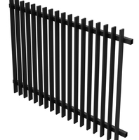 Clôture à lames verticales en aluminium noir, panneau 3D, type Australie, revêtement poudré, clôture moderne en aluminium à lames – Offre Spéciale