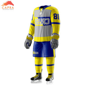 Uniforme barato de hockey sobre hielo con impresión sublimada personalizada, uniforme de hockey sobre hielo de diseño libre - Product Image 4