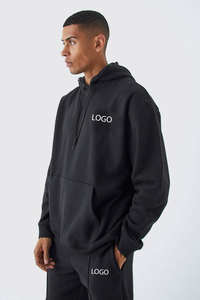 Ensemble survêtement léger de jogging, sweat-shirt à capuche oversize à ourlet fendu et pantalon de survêtement à jambe large, style streetwear personnalisé - Product Image 6