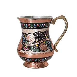 Classic <b>Vintage</b> Copper <b>Mug</b> With Elegant Hammered Texture Perfect For Coffee Tea Cocktails And Stylish Home - Product Image 2