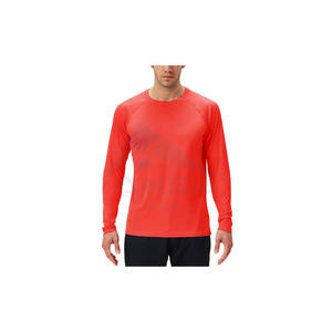 Vêtements de sport en gros personnalisés Rash Guard pour hommes Respirant Gym Manches longues T-shirt de course ajusté Col rond Séchage rapide Performance - Product Image 3