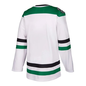 Maillot de hockey sur glace personnalisé OEM imprimé par sublimation avec strass, 100 % polyester, vêtements de sport écologiques à prix abordable - Product Image 4