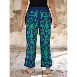 Pantalon Harem Bohème Brodé Fait Main Unique Style Hippie Suzani pour Festival et Loisirs avec Poches – Cadeau pour Elle - Product Image 4