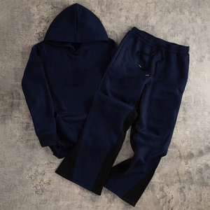 2026 Top Selling Wholesale Men's Vintage <b>Hooded</b> Solid Tracksuit with Custom Design Winter Collection 100% Cotton OEM Service - Product Image 4