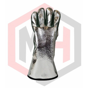 Gants de soudage à double face populaires de haute qualité, résistants à la chaleur, antistatiques, résistants à la déchirure, 11 oz, 16 pouces, sans poudre - Product Image 2