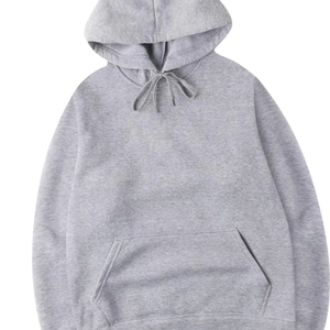 Light <b>Grey</b> Pullover Hoodie Cotton Fleece Plain Blank Hooded <b>Sweatshirt</b> Unisex Winter Wear Casual Kangaroo Pocket Wholesale - Product Image 6
