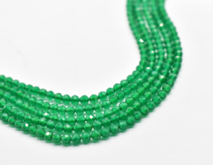 16 inch AAA chất lượng hàng đầu hạt pha lê cho trang sức màu xanh lá cây mã não hạt mặt hạt 3 mm (nhiều kích cỡ có sẵn) - Product Image 1