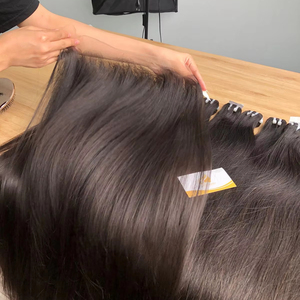 Peluca de Cabello Humano Vietnamita al por Mayor, con Frente de Encaje HD, Cabello Humano sin Procesar, Encaje Completo, Liso, Doble Trama a Máquina, 100g, 13x6, Minh Khang - Product Image 1