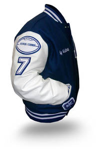 Chaqueta universitaria de cuero PU de alta calidad Unisex con cuello levantado y bordado de letras de béisbol personalizado Jersey de estilo Formal para hombre - Product Image 5