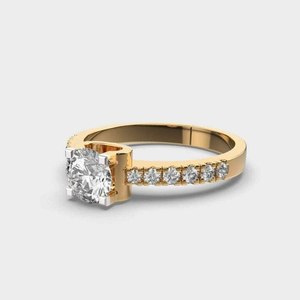Anillo de Compromiso Solitario de Moissanita Cultivada en Laboratorio, Corte Redondo, 1.50 Quilates, para Mujer, Joyería de Moda, Regalo para Días y Ocasiones Especiales - Product Image 5