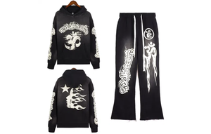 Custom <b>Applique</b> Design Acid Washed Tracksuit /Sweatsuit Two Piece Custom Jogging Suit Women's Cotton Fleece Tracksuit - Product Image 6