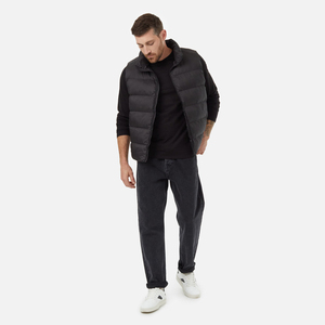 Gilet bouffant décontracté à col Mandarin sans manches pour hommes vêtements d'extérieur personnalisés d'hiver de haute qualité - Product Image 3