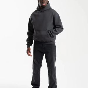 Sweat à capuche doublé en molleton uni de haute qualité, impression numérique personnalisée, logo, poids lourd, 100% coton, pour homme - Product Image 1