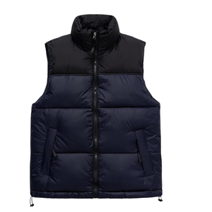 Haute qualité personnalisé en plein air hommes vers le bas gilets hiver mode sans manches multicolore bulle veste gilet pour hommes - Product Image 3