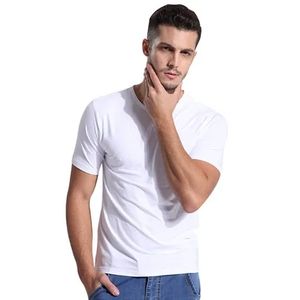 Wholesale Breathable Comfortable Soft 95% Cotton 5% Spandex Tshirts Men Short Sleeve Gym <b>Fitted</b> <b>T</b>-<b>shirt</b> for men - Product Image 3