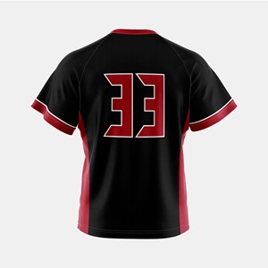 Maillot d'équipe personnalisable à col en V, avec accents graphiques sur les manches et tissu respirant anti-humidité - Product Image 6