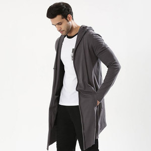 Sudadera con Capucha Larga para Hombre, Estilo Coreano, 100% Algodón, con Cordón Ajustable, Logotipo Personalizado, OEM, Venta al Por Mayor - Product Image 1