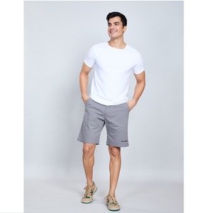 Pantalones cortos tipo polo de sarga de algodón 100% de la mejor calidad para hombres, cómodos, elegantes, duraderos para todos los días, ropa informal semiformal sólida - Product Image 1