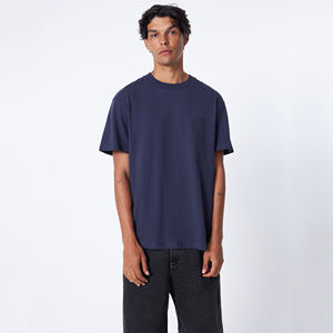 T-shirt 100 % coton pour homme, personnalisable avec logo de marque, design décontracté uni avec motif lettres, matière polyester-coton – Vente en gros - Product Image 5