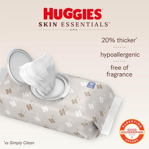 Lingettes pour bébé Huggies Skin Essentials, hypoallergéniques, 99% d'eau, 15 paquets à ouverture facile (840 lingettes au total) - Product Image 5