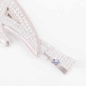 Wholesale Price Hip Hop Jewelry Women Men <b>Necklace</b> Lab Grown Diamond Iced Out 925 Solid <b>Silver</b> <b>Initial</b> Letter Design Jewelry - Product Image 3