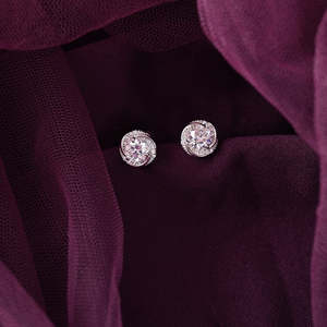 Achetez des boucles d'oreilles en argent sterling 925 de qualité supérieure pour femmes et filles, avec diamants taille princesse en or 14 carats, tendance, en forme de goutte d'eau, pour les mariages - Product Image 2