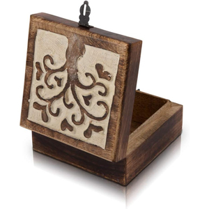 Handcrafted Natural Wood With Antique Finished Box <b>Storage</b> Container Wooden Gift Box Housewarming Gift or Anniversary Gift - Product Image 3